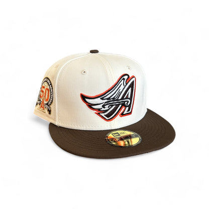 ANAHEIM ANGELS CHROME 50TH ANNIVERSARY NEW ERA 59FIFTY HAT