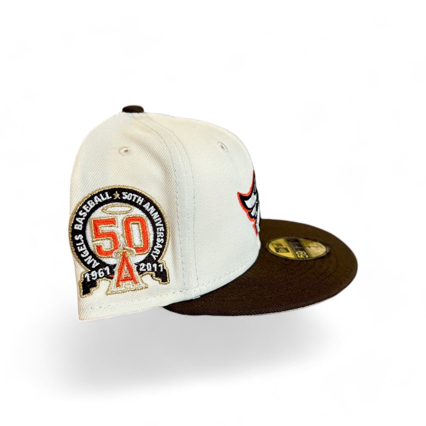 ANAHEIM ANGELS CHROME 50TH ANNIVERSARY NEW ERA 59FIFTY HAT