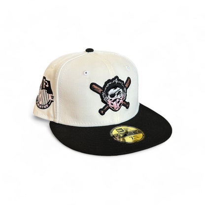 PITTSBURGH PIRATES "PINK BANNED MASK" '87 FLAG PATCH NEW ERA 59FIFTY HAT