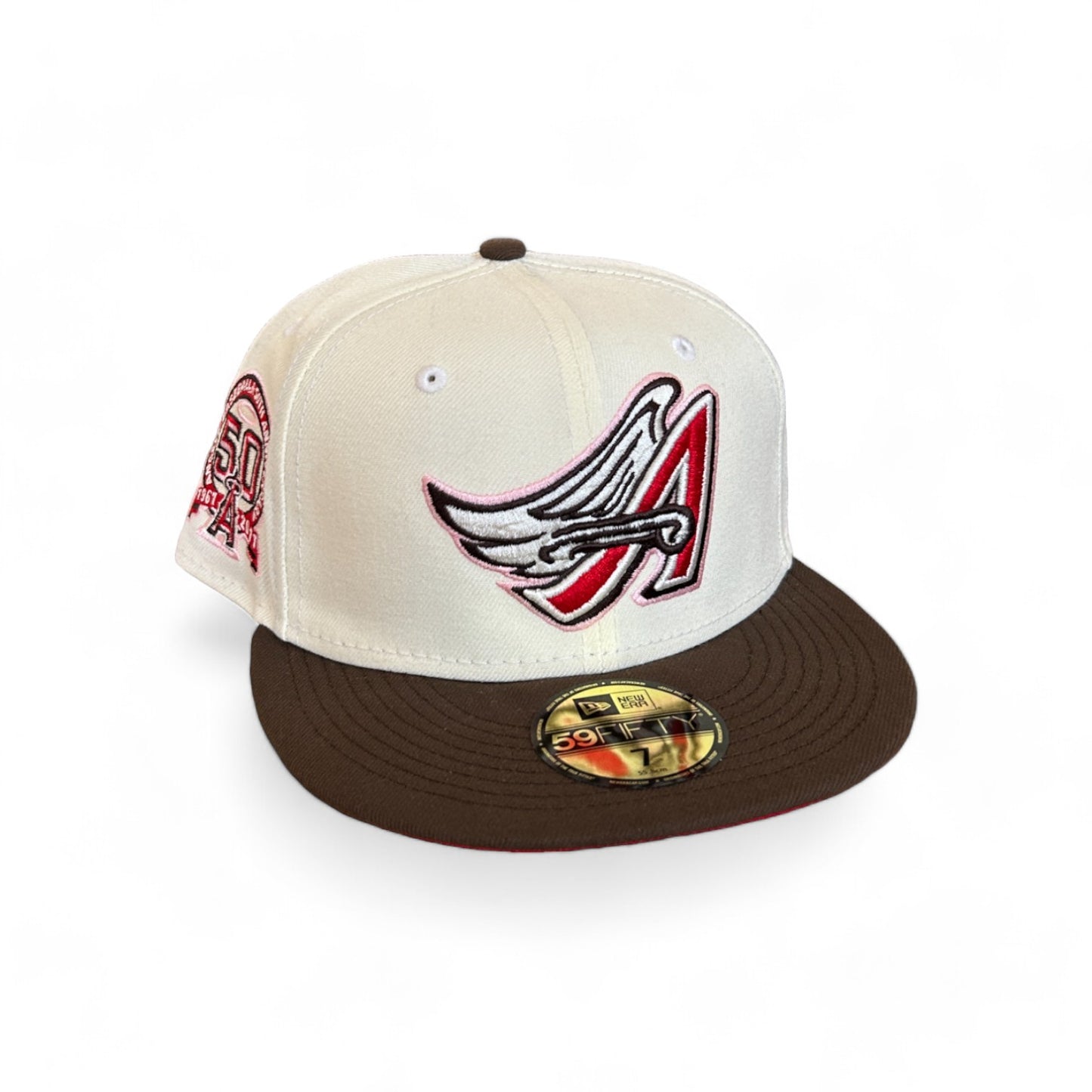 ANAHEIM ANGELS CHROME 50TH ANNIVERSARY NEW ERA 59FIFTY HAT