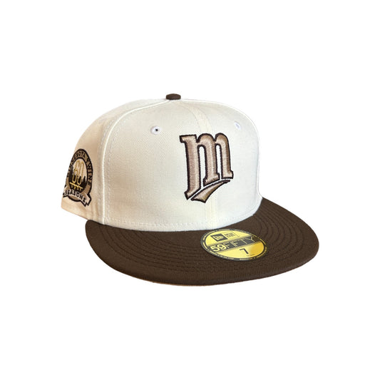 MINNESOTA TWINS CHROME "COFFEE" 60 SEASONS NEW ERA 59FIFTY HAT