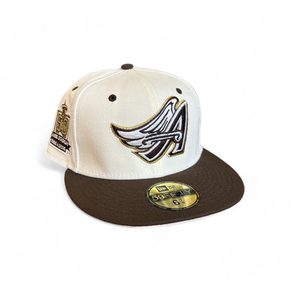 ANAHEIM ANGELS CHROME 50TH ANNIVERSARY NEW ERA 59FIFTY HAT