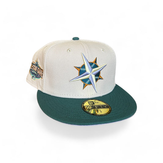 SEATTLE MARINERS CHROME 2001 ALL STAR GAME NEW ERA 59FIFTY HAT