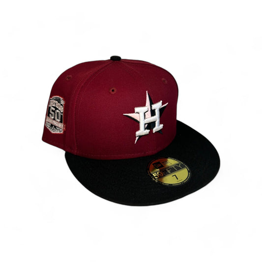 HOUSTON ASTROS "RED VELVET" 50TH ANNIVERSARY NEW ERA 59FIFTY HAT