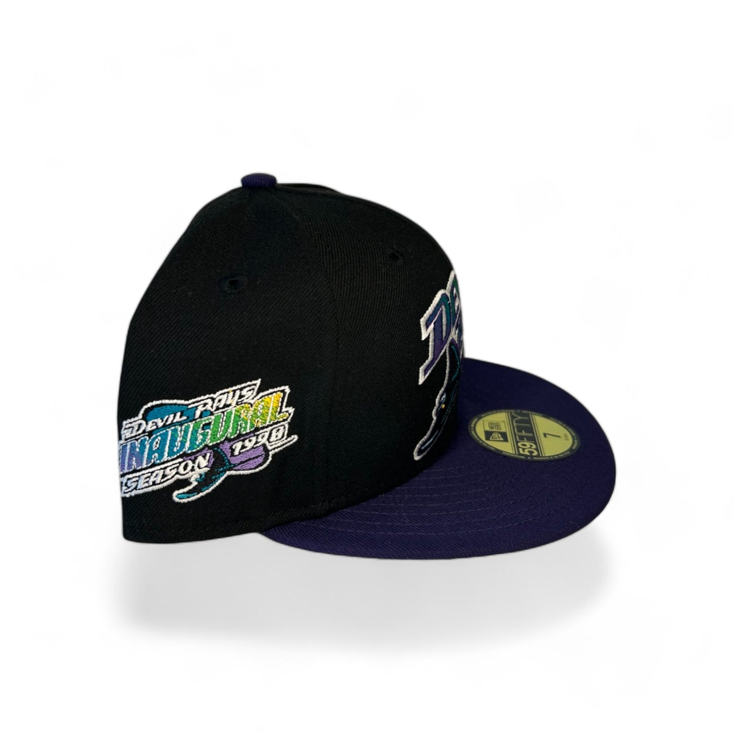 TAMPA BAY DEVIL RAYS "RETRO SCRIPT" 1998 INAUGURAL SEASON NEW ERA 59FIFTY HAT