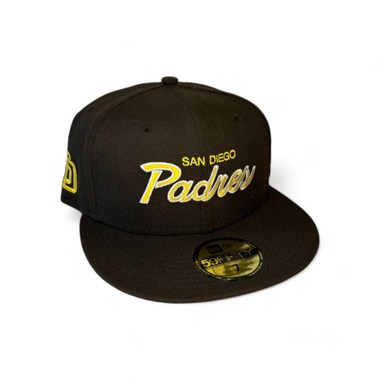 SAN DIEGO PADRES "RETRO SCRIPT" CITY PATCH NEW ERA 59FIFTY HAT