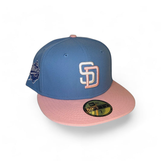 SAN DIEGO PADRES "COTTON CANDY" 1998 WORLD SERIES NEW ERA 59FIFTY HAT