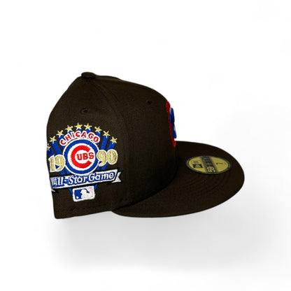 CHICAGO CUBS BROWN 1990 ALL STAR GAME NEW ERA 59FIFTY HAT