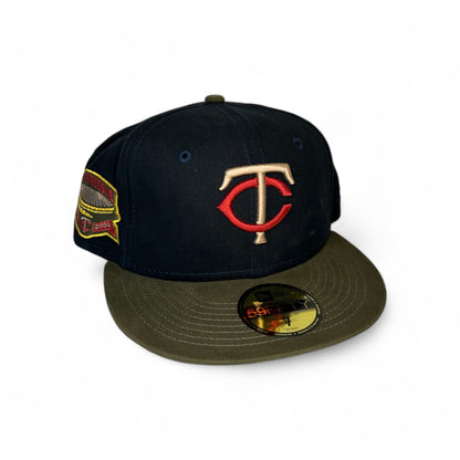 MINNESOTA TWINS SUEDE "FALL TONES" H.H.H. METRODOME NEW ERA 59FIFTY HAT