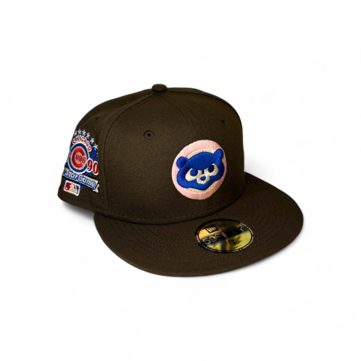 CHICAGO CUBS "PINK MOCHA" 1990 ALL STAR GAME NEW ERA 59FIFTY HAT