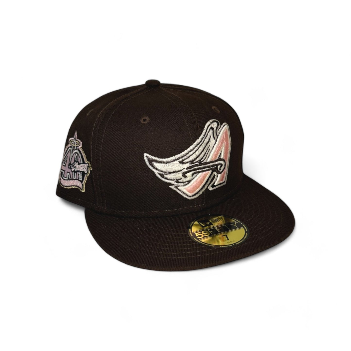 ANAHEIM ANGELS "PINK MOCHA" 40TH ANNIVERSARY NEW ERA 59FIFTY HAT