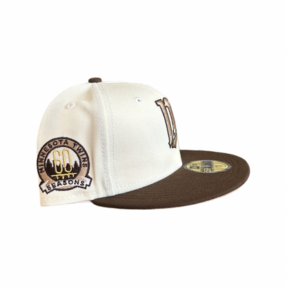 MINNESOTA TWINS CHROME "COFFEE" 60 SEASONS NEW ERA 59FIFTY HAT